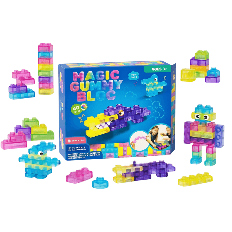 SensoKlocki™ – Elastyczne Klocki Sensoryczne Montessori 40szt.